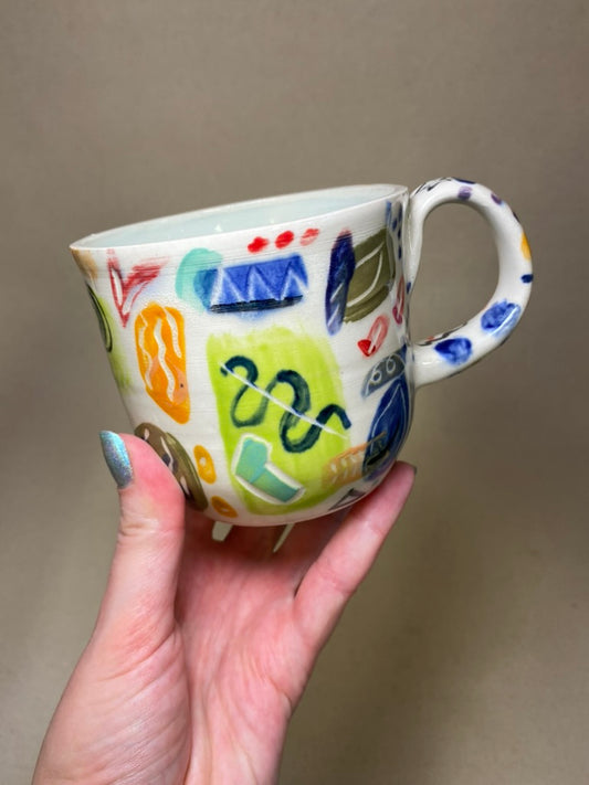 Colourful Abstract Tea Cup