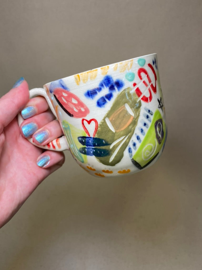 Colourful Abstract Tea Cup