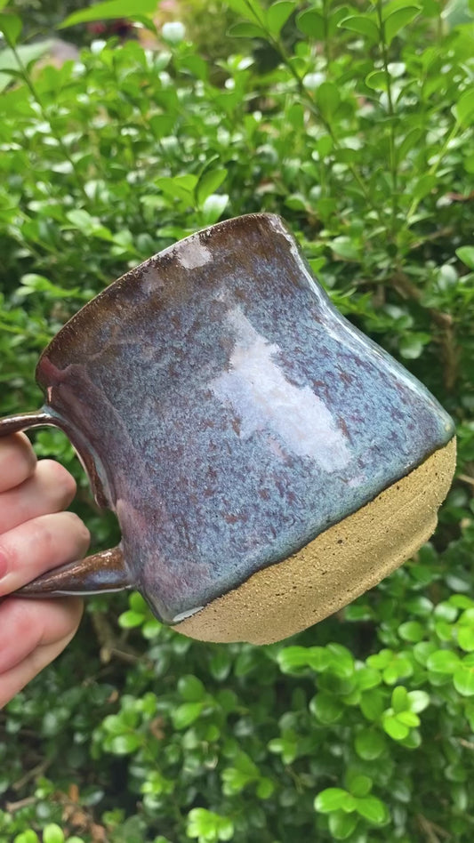 Smoky Blue-Brown Handmade Ceramic Mug